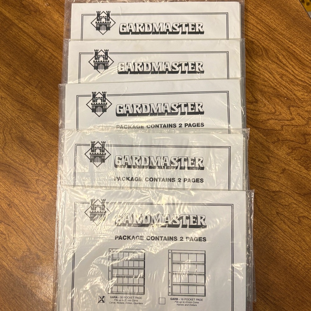 Gardmaster Coin Albums – Pages With Rigid Safe Pockets GARA 30 Pocket 10 Pages